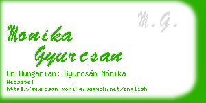 monika gyurcsan business card